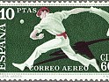 Spain 1960 Filatelia 10 Ptas Green, Red & Brown Edifil 1289. España 1960 1289. Subida por susofe